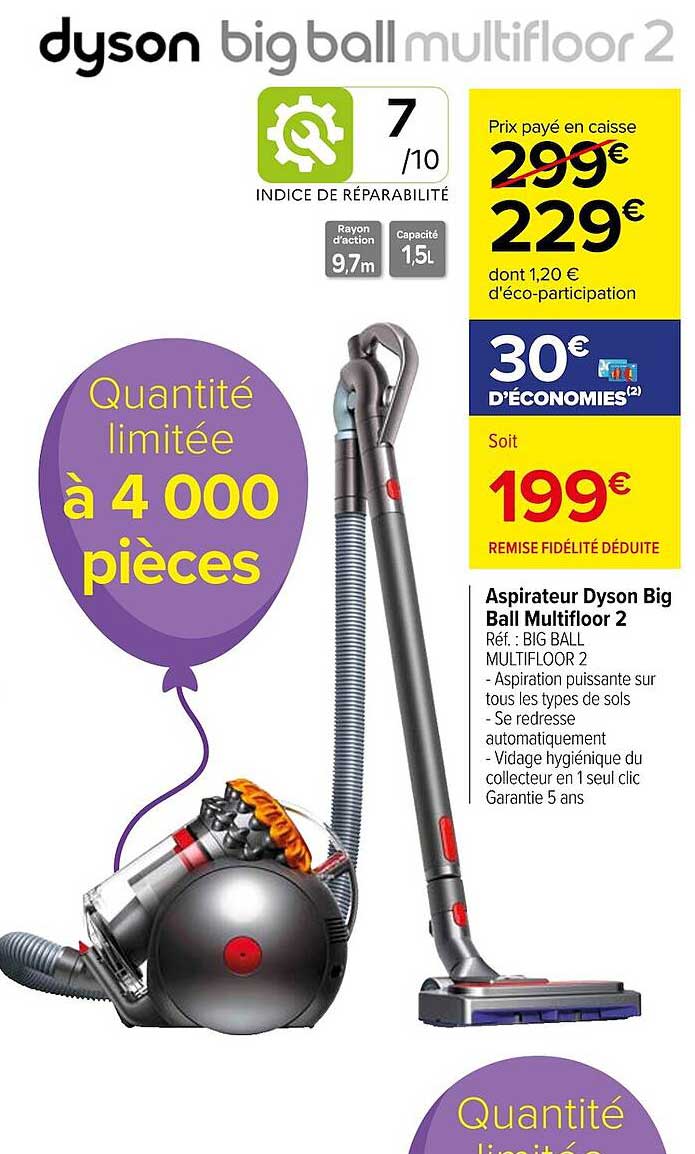 aspirateur dyson big ball multifloor 2