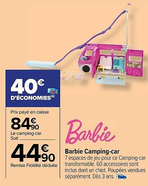 barbie camping-car barbie