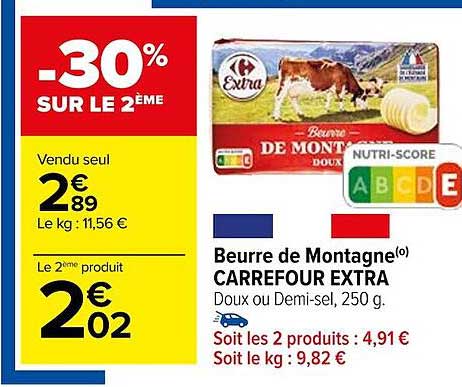 Beurre De Montagne Carrefour Extra