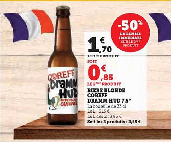 bière blonde coreff dramm hud 7.5°