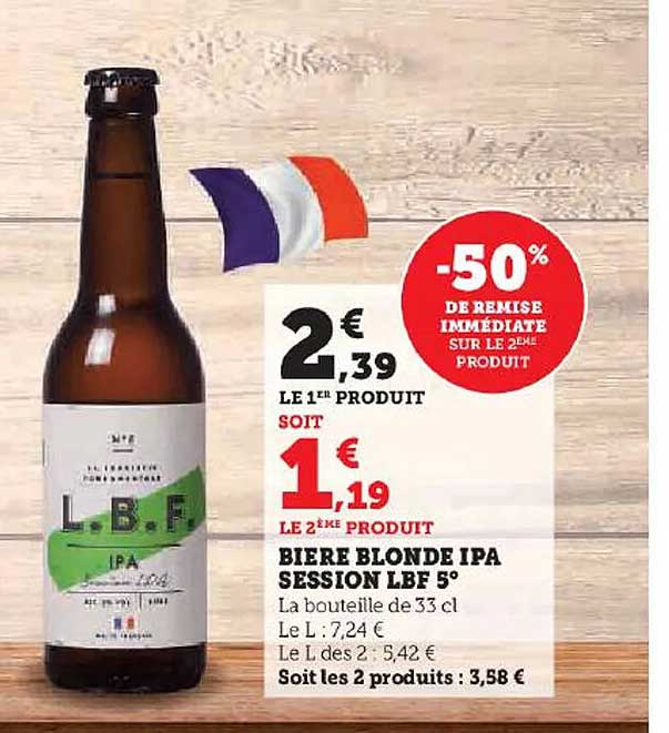 bière blonde ipa session lbf 5°