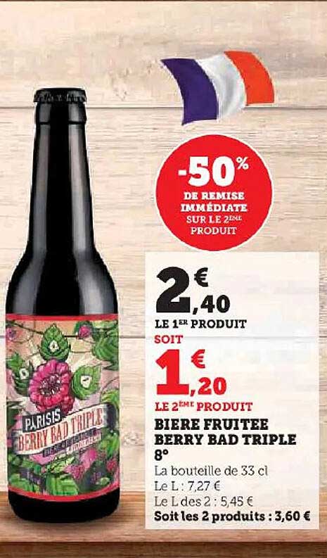 bière fruitée berry bad triple 8°