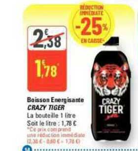 boisson énergisante crazy tiger