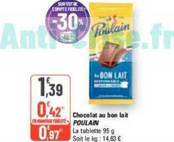 Chocolat Au Bon Lait Poulain