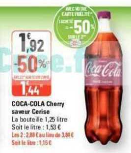 coca-cola cherry saveur cerise
