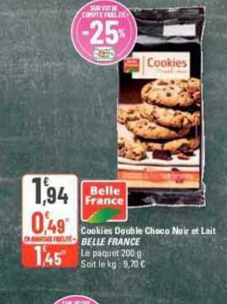 Cookies Double Choco Noir Et Lait Belle France
