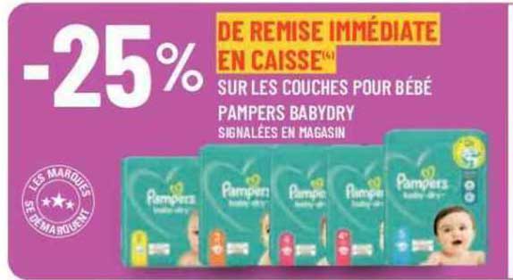 couches pour bébé pampers babydry