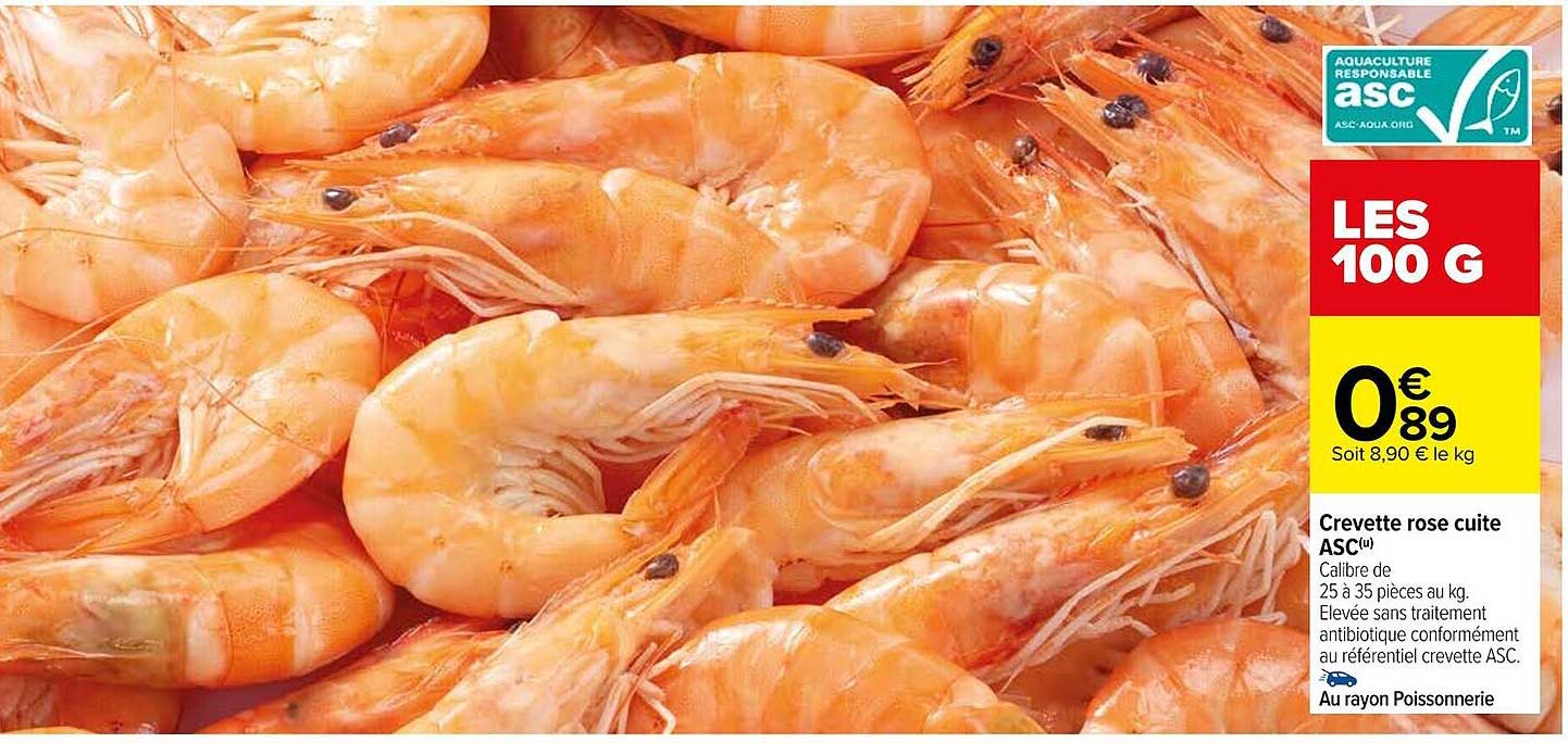 Crevette Rose Cuite Asc