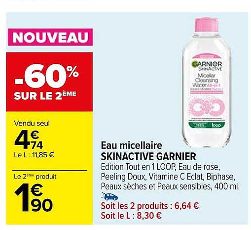 Eau Micellaire Skinactive Garnier