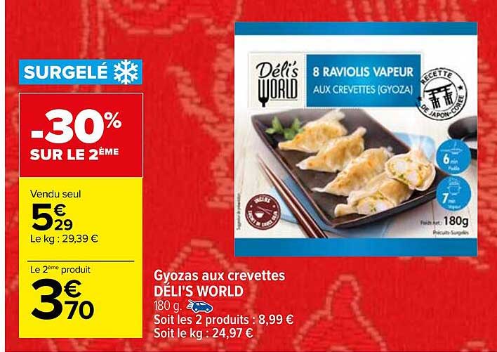 gyozas aux crevettes déli's world