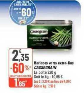 haricots verts extra-fins cassegrain