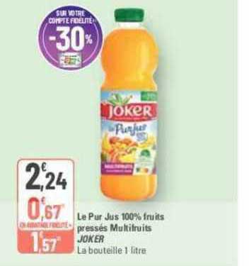 le pur jus 100% fruits pressés multifruits joker