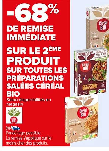 les préparations salées céréal bio