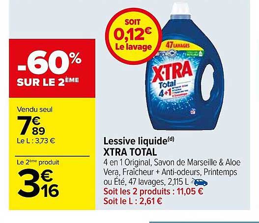 Lessive Liquide Xtra Total