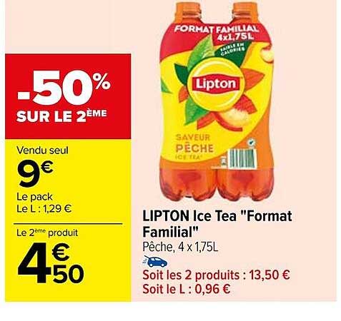 lipton ice tea "format familial"
