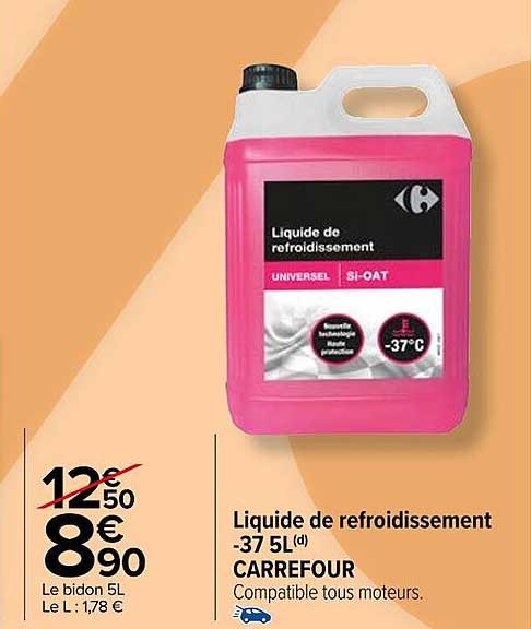 liquide de refroidissement -37°c 5 l carrefour