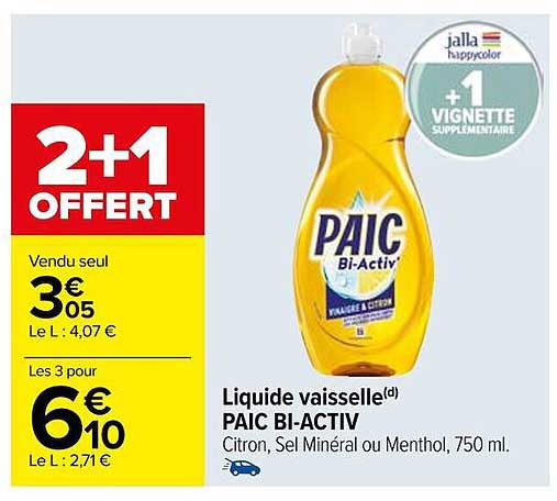 Liquide Vaisselle Paic Bi-activ