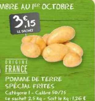 Pomme De Terre Spécial Frites