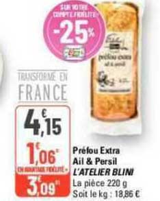 préfou extra ail & persil l'atelier blini
