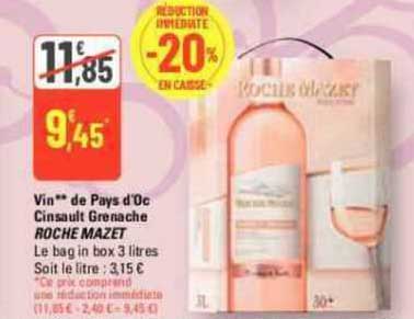 vin de pays d'oc cinsault grenache roche mazet