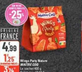 wings party nature maître coq