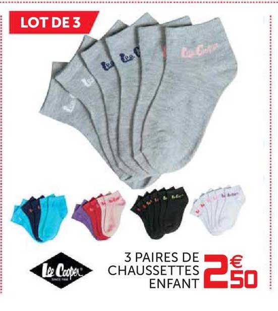 3 paires de chaussettes enfant lee cooper
