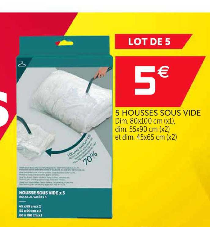 5 housses sous vide