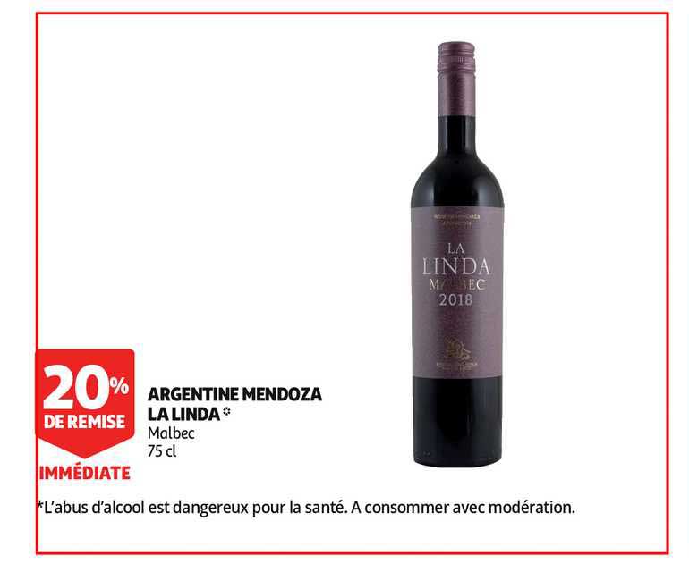 argentine mendoza la linda 20% de remise immédiate