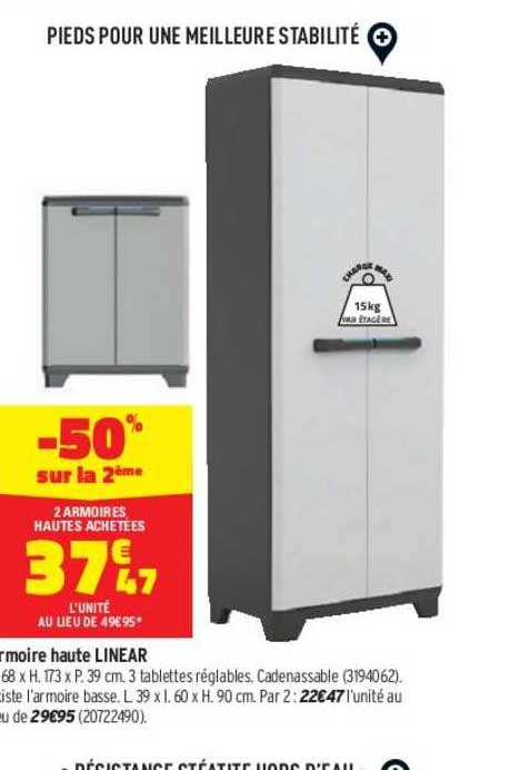 armoire haute linear