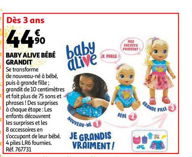 baby alive bébé grandit