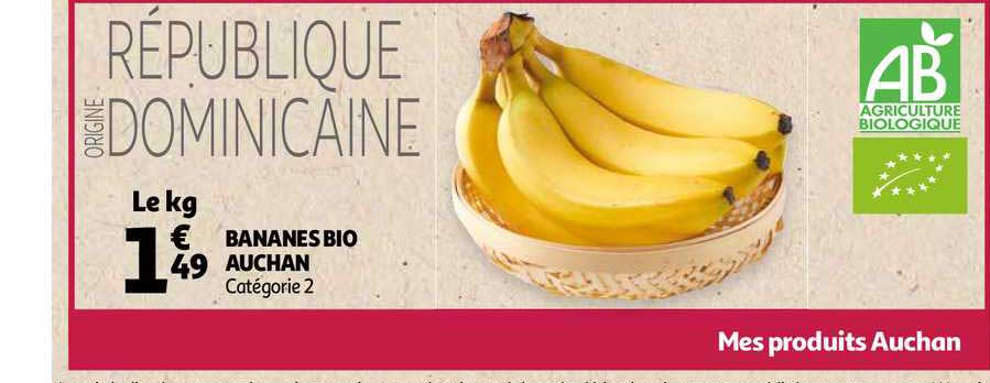 Bananes Bio Auchan