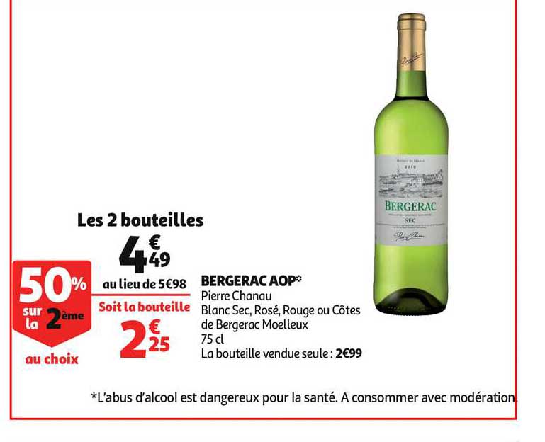 bergerac aop pierre chanau 50% sur le 2ème au choix