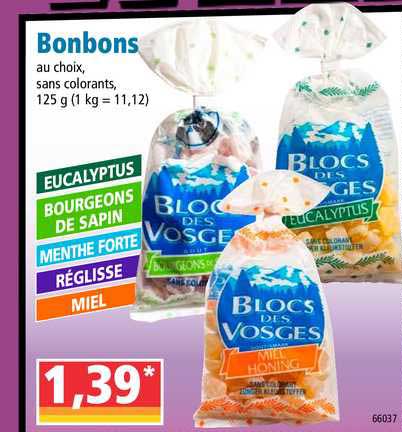 bonbons au choix sans colorants