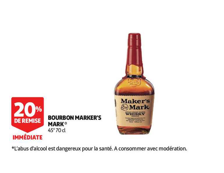 bourbon marker's mark 20% de remise immédiate