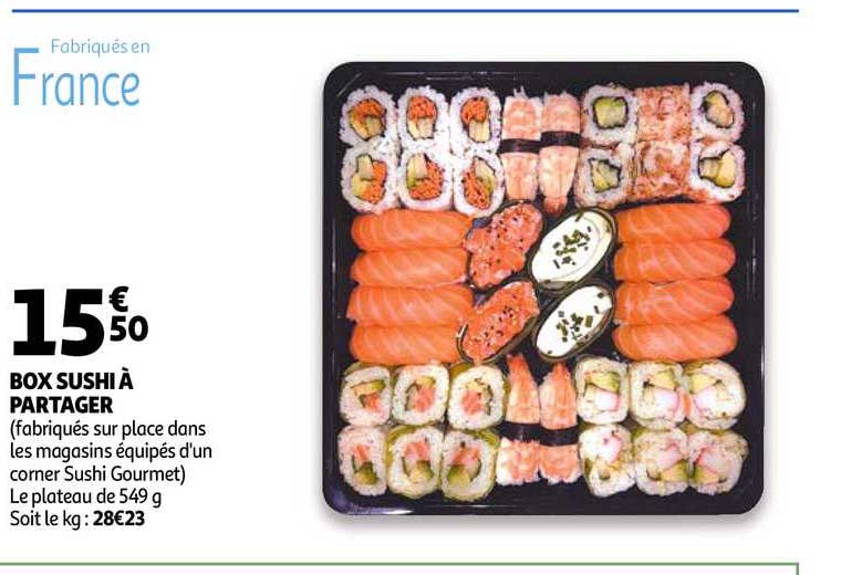 box sushi à partager