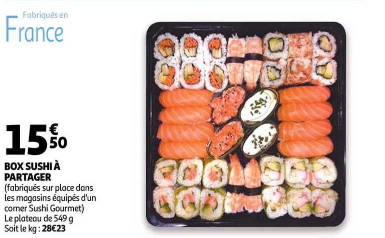 box sushi à partager
