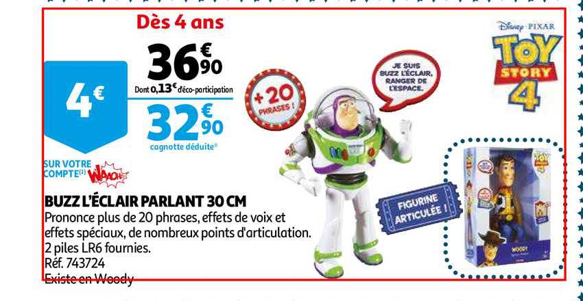 buzz l'éclair parlant 30 cm toy story 4