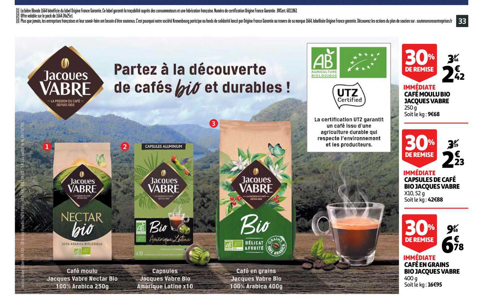 café moulu bio jacques vabre capsules de café bio jacques vabre café en grains bio jacques vabre