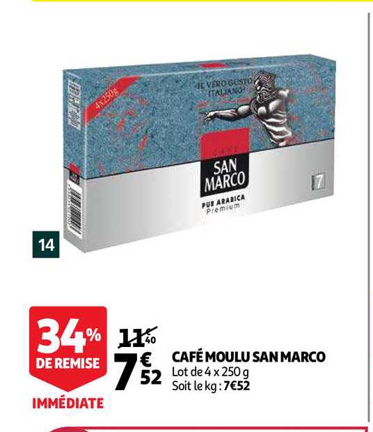 café moulu san marco 34% de remise immédiate