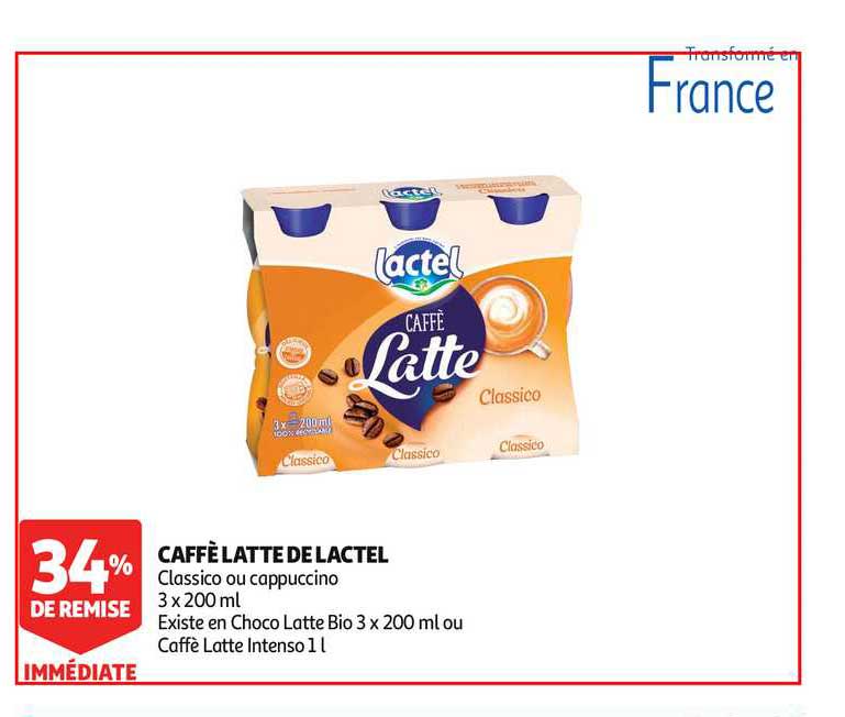 caffè latte de lactel 34% de remise immédiate