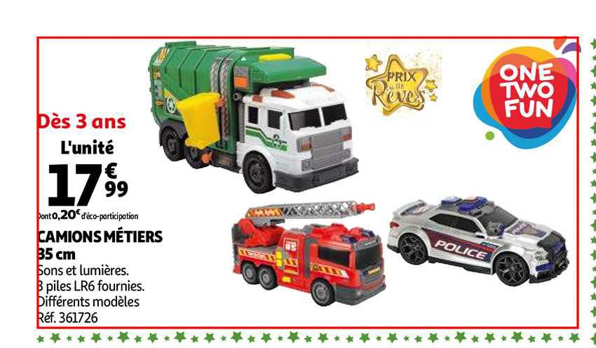camions métiers 35 cm prix de rêves one two fun
