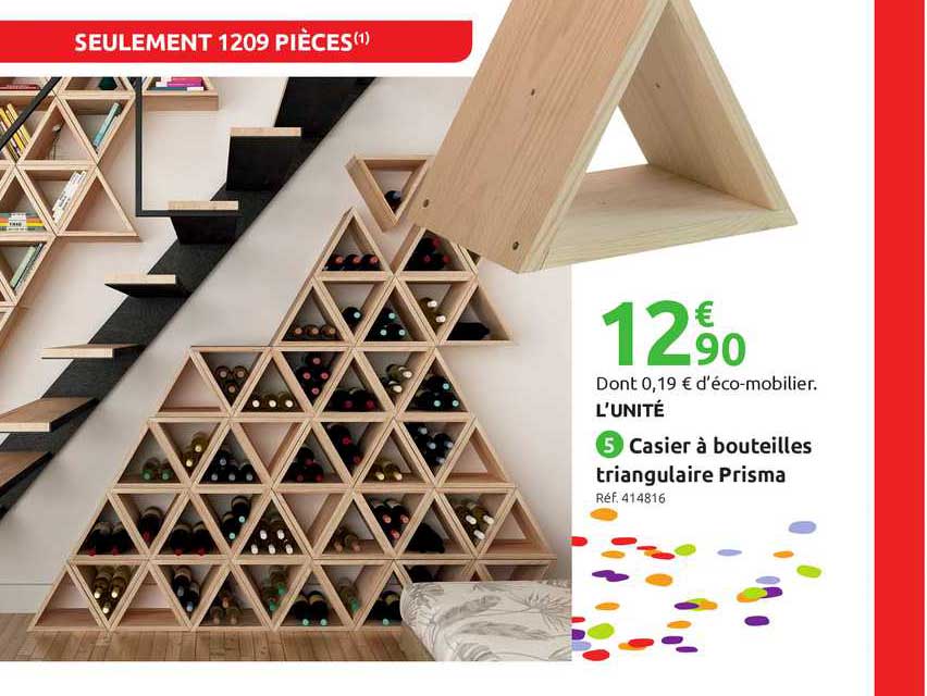 casier à bouteilles triangulaire prisma