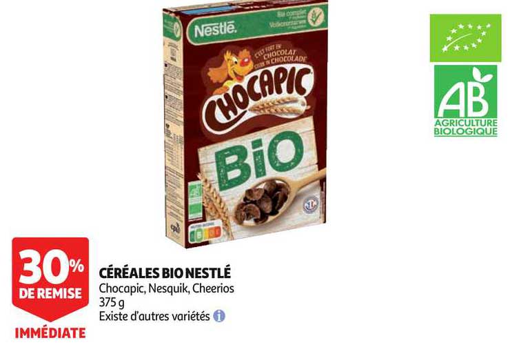 Céréales Bio Nestlé 30% De Remise Immédiate