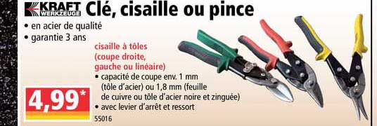 clé cisaille ou pince kraft werkzeuge