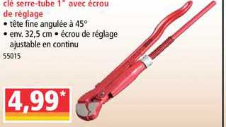 Clé Serre Tube 1 Avec écrou De Réglage