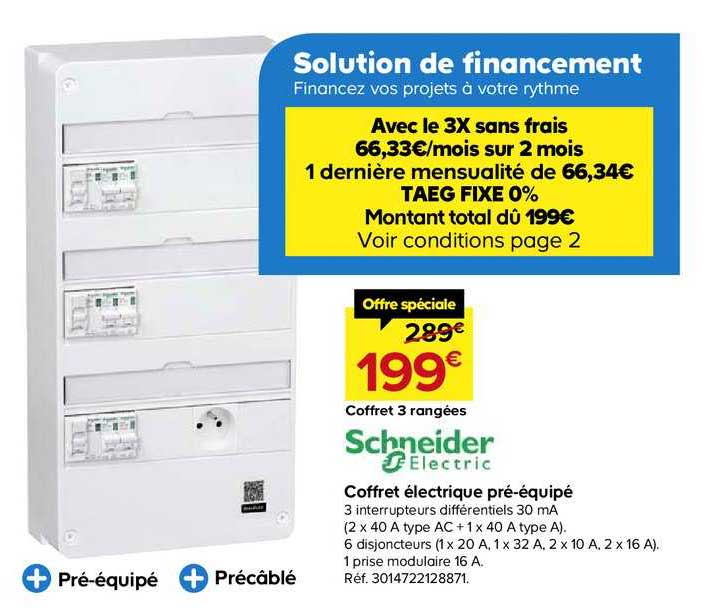 coffret électrique pré équipé schneider electric