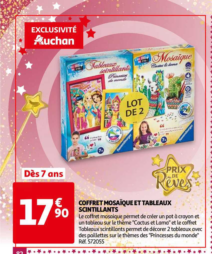 coffret mosaïque et tableaux scintillants