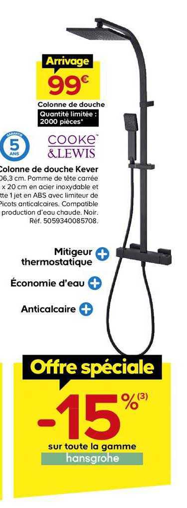 colonne de douche kever cooke&lewis