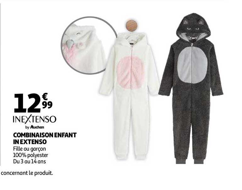 combinaison enfant in extenso