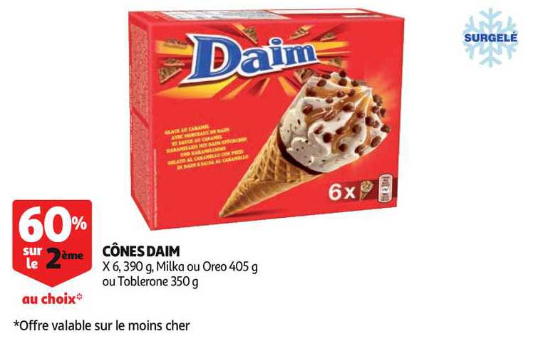 Cônes Daim 60% Sur Le 2ème Au Choix